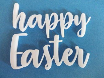 Acrylic word Happy Easter